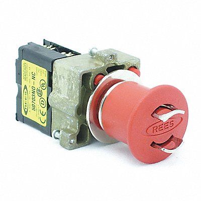 REES 22102102 Emergency Stop Push Button Non Illuminated Red 1NO/1NC