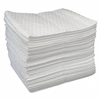 OIL-DRI L71393G Absorb Pad Oil-Based Liquids White PK200