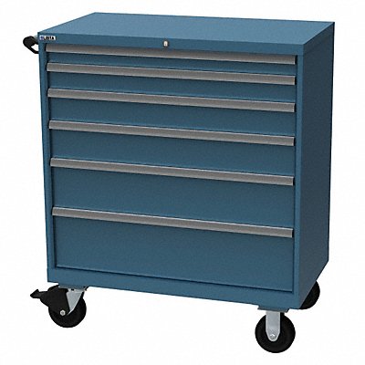LISTA XSHS09000603MCB K3750 Modular Drawer Cabinet 47.5 x40.25 x22.5 Blu 6Drwr