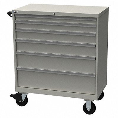 LISTA XSHS09000603MLG K3750 Modular Drawer Cabinet 47.5 x40 x22.5 LtGry 6Drwr