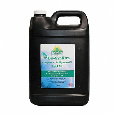 RENEWABLE LUBRICANTS 87853 Compressor Oil 1 gal Bottle 68 ISO Grade