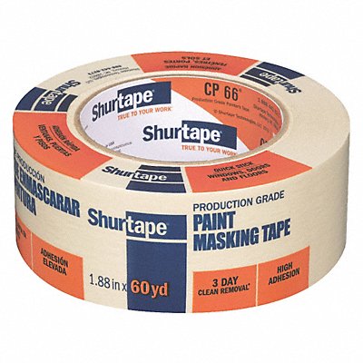 SHURTAPE CP066 Masking Tape 1 7/8 W 60 yd L Tan