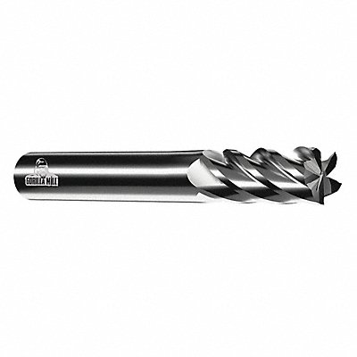 GRAINGER GM38FL5 Square End Mill Single End Carbide 3/8