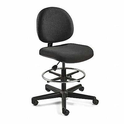 BEVCO V4507HCBK Task Chair Fabric Black 24-34 Seat Ht