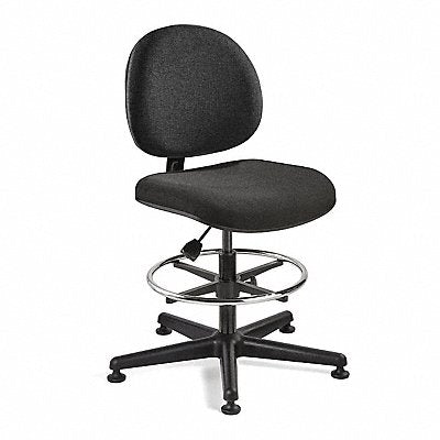 BEVCO V4507MGBK Task Chair Fabric Black 23-33 Seat Ht