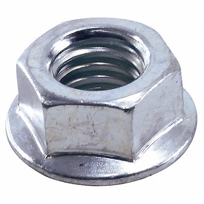 AMERICAN GARAGE DOOR SUPPLY NUTFZ14 Flanged Serrated Hex Nut Zinc PK16