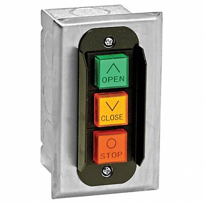 AMERICAN GARAGE DOOR SUPPLY PBC3 Control Station SS 3 Buttons Nema 1