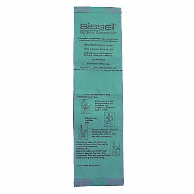 BISSELL COMMERCIAL U8000PK25 Vacuum Bag For Upright Vacuum PK25