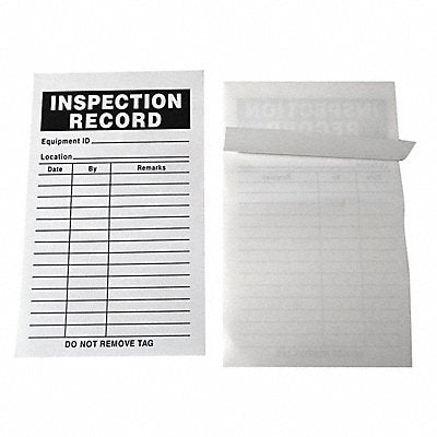 GRAINGER 36RE97 InspectionRecordLabel 3in W x 5in H PK25
