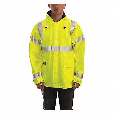 TINGLEY J44122 J2256 Arc Flash Rain Jacket Cat 2 Ylw/Grn 5XL