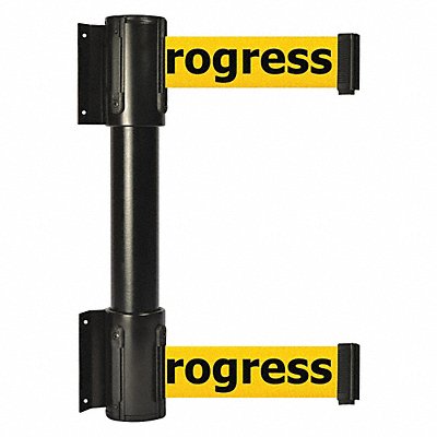 TENSABARRIER 896T233MAXYCXC Belt Barrier 13 ft Cleaning In Progress