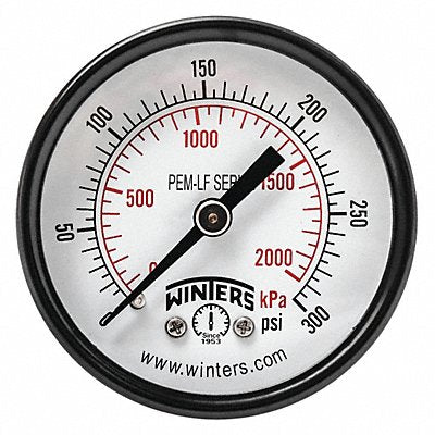 WINTERS PEM1411LF J1387 Gauge Pressure 2in. 0 to 300 psi