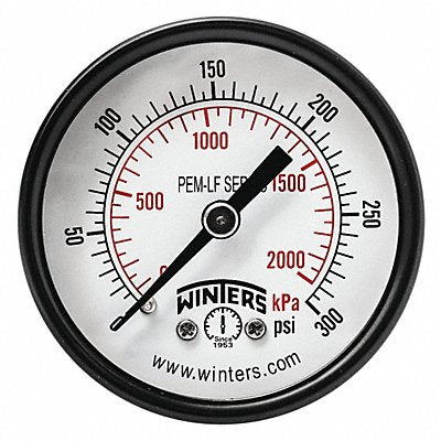 WINTERS PEM1427LF Gauge Pressure 2in. 0 to 300 psi