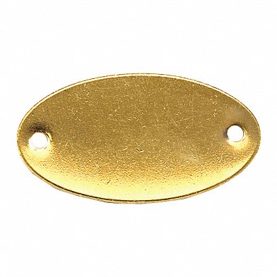GRAINGER 41742 Blank Tag Brass 1in H 1 7/8in W PK100
