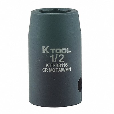 KTI KTI33116 Impact Socket SAE 1/2in. 1-1/2in.L Hex