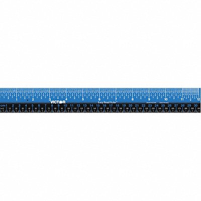 VICTOR EZ12SBL Ruler Inch Gloss Stainless Steel 12in.