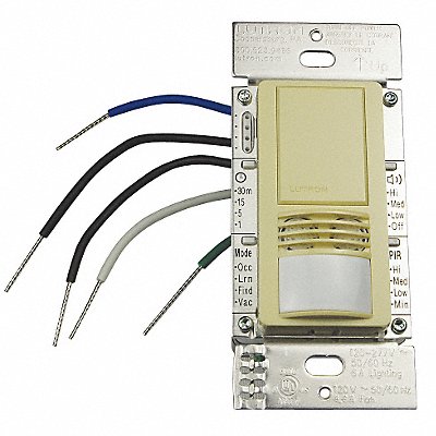 LUTRON MSA102IV Occupancy Sensor PIR/Ultrasonic 120-277V AC Ivory
