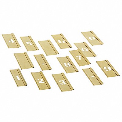 REESE INTERLOCKING STENCILS 10006 Stencil Numbers Brass 1/2in.W x 1/2in.H
