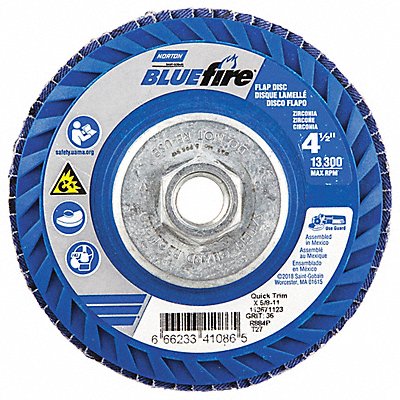 NORTON 66623341086 Flap Disc 13 300 rpm 36 Grit 27-Type PK2