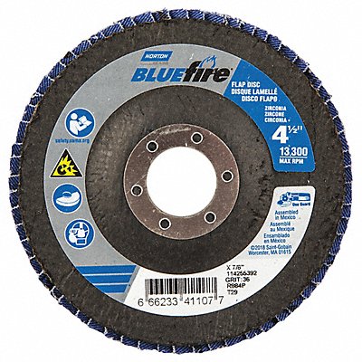 NORTON 66623341107 Fiber Disc 4 1/2 in Dia 7/8in Arbor PK2