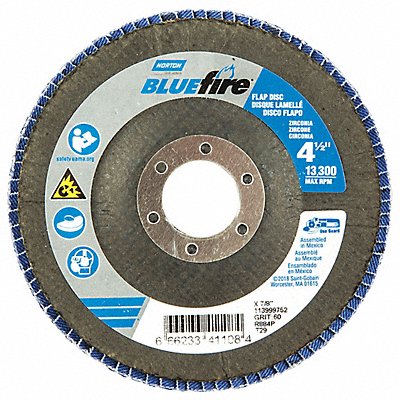 NORTON 66623341108 Fiber Disc 4 1/2 in Dia 7/8in Arbor PK2