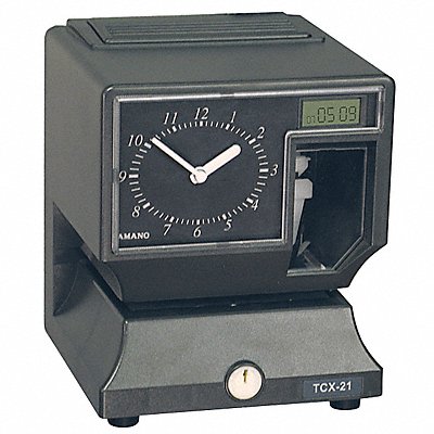 AMANO TCX21A020 Time Clock Digital LCD