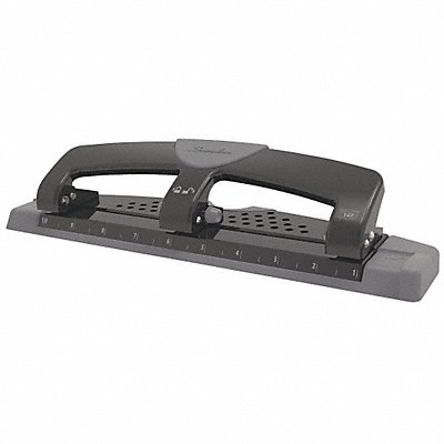 SWINGLINE A7074134 Three-Hole Paper Punch 12 Sheets Blk/Gry
