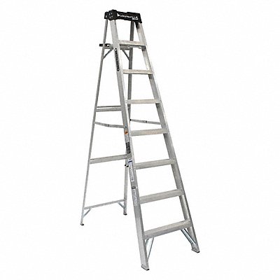 LOUISVILLE AS3008 Stepladder Alum 8 ft 300 lb.