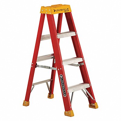 LOUISVILLE LADDER L301604 Stepladder Fg 4 ft 300 lb.