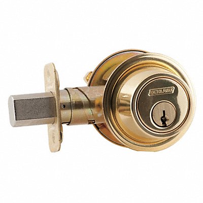 SCHLAGE B560P605 1-Cyl Deadbolt Standard Bright Brass