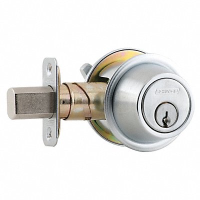 SCHLAGE B560P626 1-Cyl Deadbolt Standard Satin Chrome