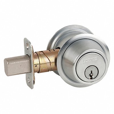 SCHLAGE B562P626 2-Cyl Deadbolt Standard Satin Chrome