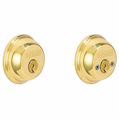 SCHLAGE B62N605 Deadbolt HD Polished Brass 5 Pins