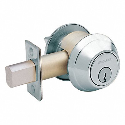 SCHLAGE B660P626C123 1-Cyl Deadbolt Standard SatinChrome C123