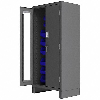 DURHAM MFG 3702CXC30B5295 K4873 Bin Cabinet 78 x36 x24 Grey 30BlueBns