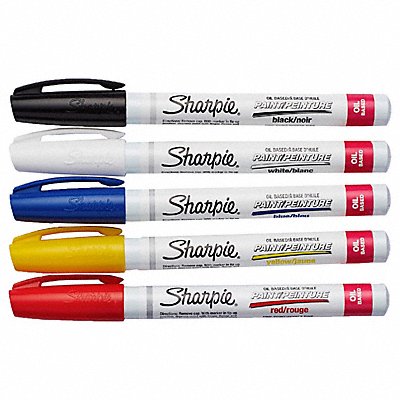 SHARPIE 37371PP Oil Based Paint Marker Clip-Cap Fine PK5