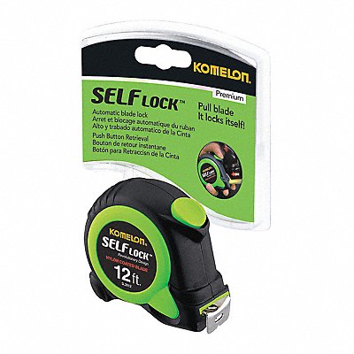 KOMELON SL2812 Tape Measure Green Self Lock 12 ftx5/8