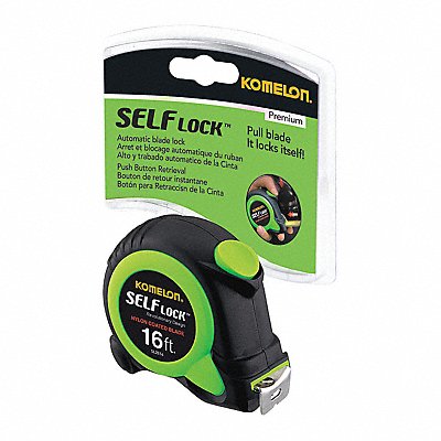 KOMELON SL2816 Tape Measure Green Self Lock 16 ftx3/4