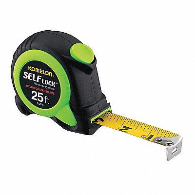 KOMELON SL2825 Tape Measure Green Self Lock 25 ft x 1