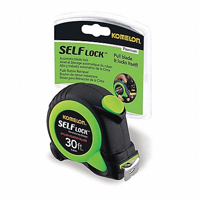 KOMELON SL2830 Tape Measure Green Self Lock 30 ft x 1