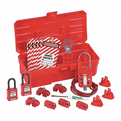 PANDUIT PSLKTCONA Contractor 34 Pc Lock-Out Kit Rd