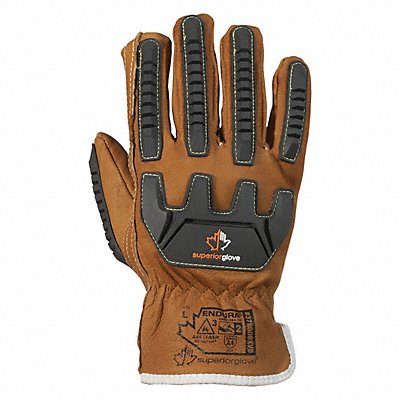 SUPERIOR GLOVE 378GOBKVBM Arc Flash Driver Glove Goat Grain M PR
