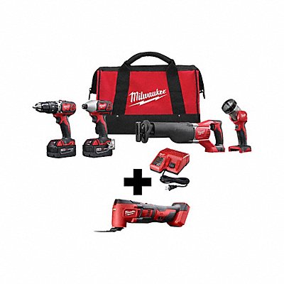 380FM4 MILWAUKEE 269624000000 M18 Combo Cmpt Hmr Dr/Swzl/1/4 Hex Imp