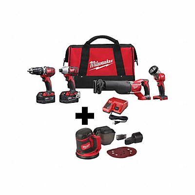 380FM5 MILWAUKEE 269624000000 M18 Combo Cmpt Hmr Dr/Swzl/1/4 Hex Imp