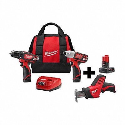 MILWAUKEE 24942224202048100000 M12 2Pcs Kit M12 Hackzall M12 Battery