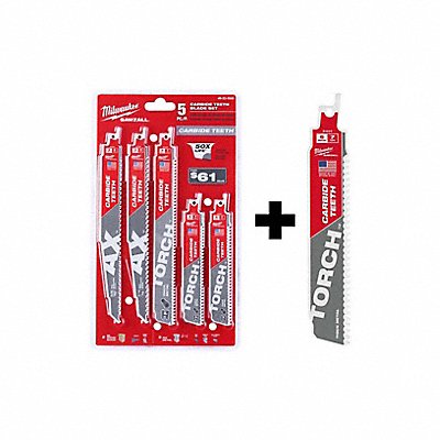 MILWAUKEE 4922550548005200 Saw Blade Set/Reciprocating Saw Blade