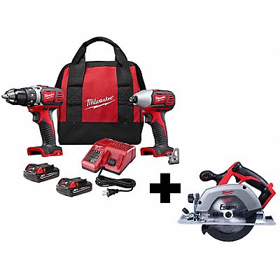 MILWAUKEE 269122000000 M18 2-Tool Kit and EXTRA M18 6 Circ Saw