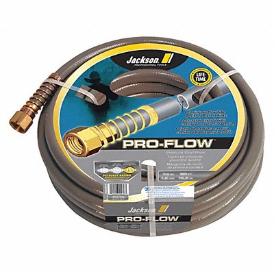 JACKSON 4003600 Hose Grey 50 ft L 5/8 Inside Dia.