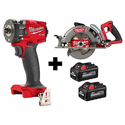 MILWAUKEE 28542028302048100000 Impact 3/8 7-1/4 C Saw M18 XC6.0 2PK