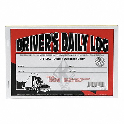 JJ KELLER 8527 Simplified Drivers Logbook w/Carbon